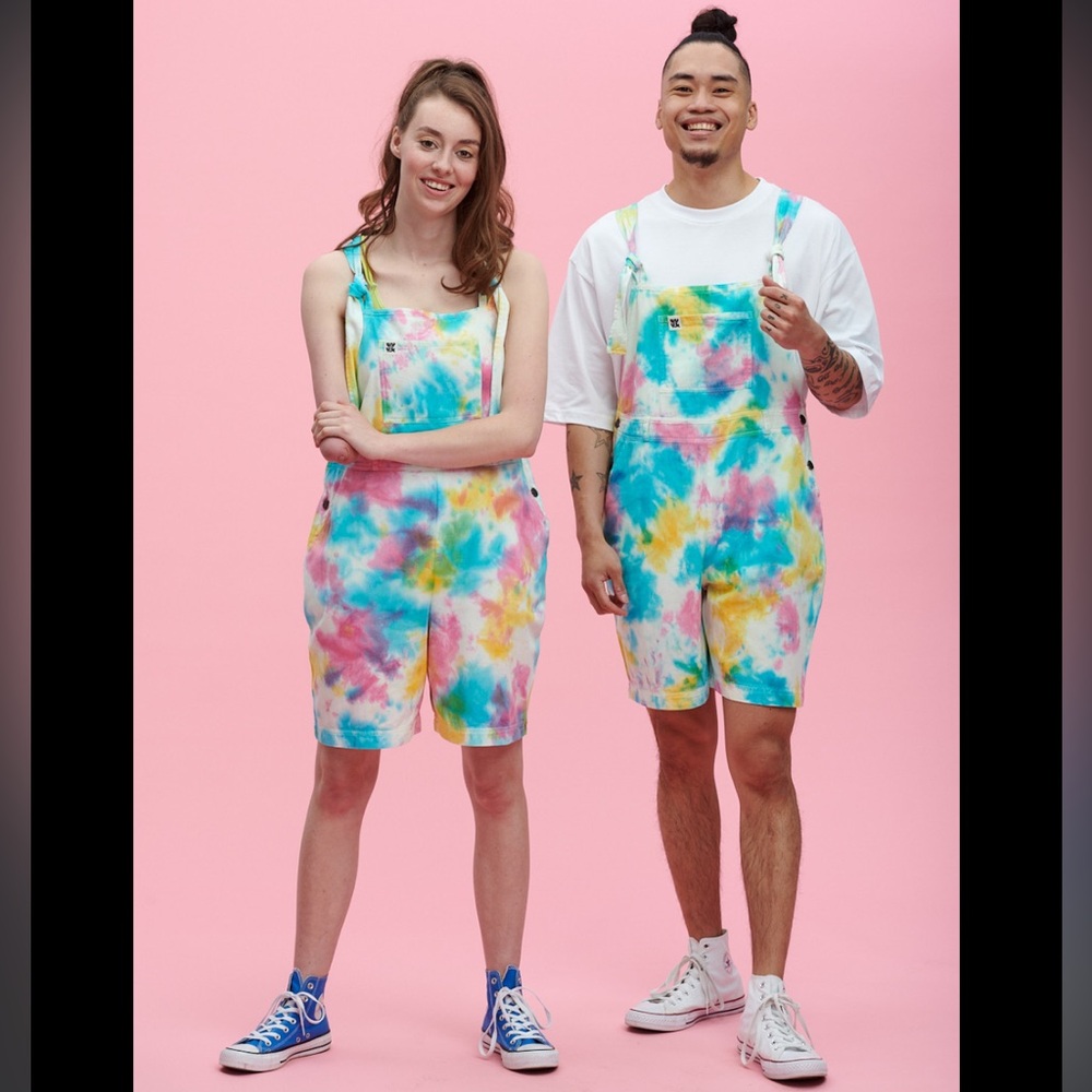 Lucy & Yak Multicolor Tie-Dye Women Jeans Overalls